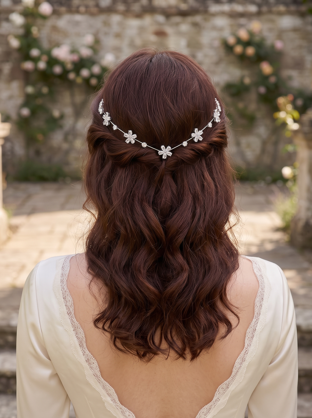 Floral Motif Crown Headpiece for Special Occasions | Stylika