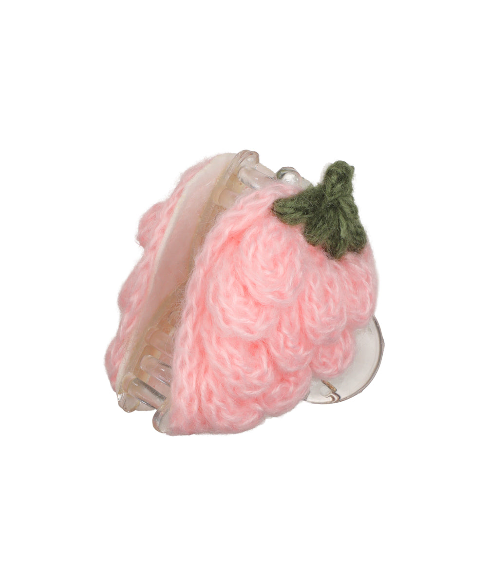 Crochet Knitted Strawberry Hair Claw Clip | STYLIKA