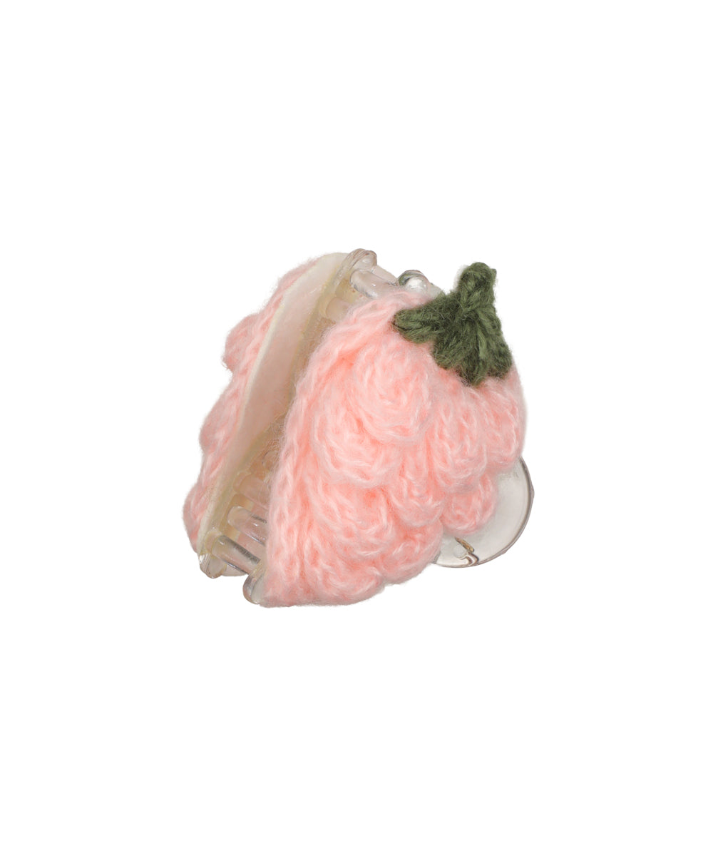 Crochet Knitted Strawberry Hair Claw Clip | STYLIKA