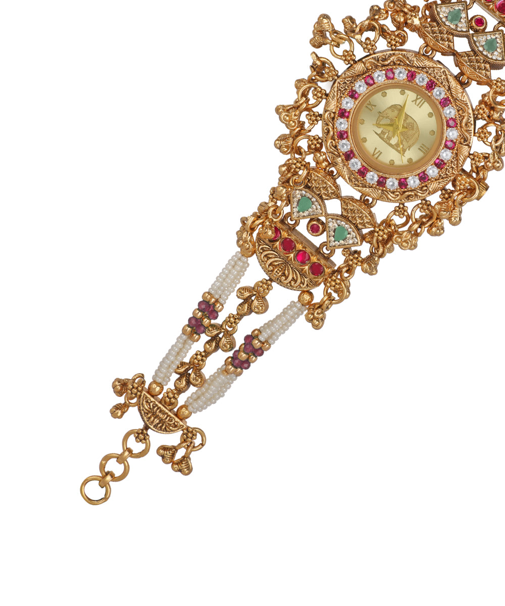 Heritage Bracelet Watch styled with ethnic fusion outfits