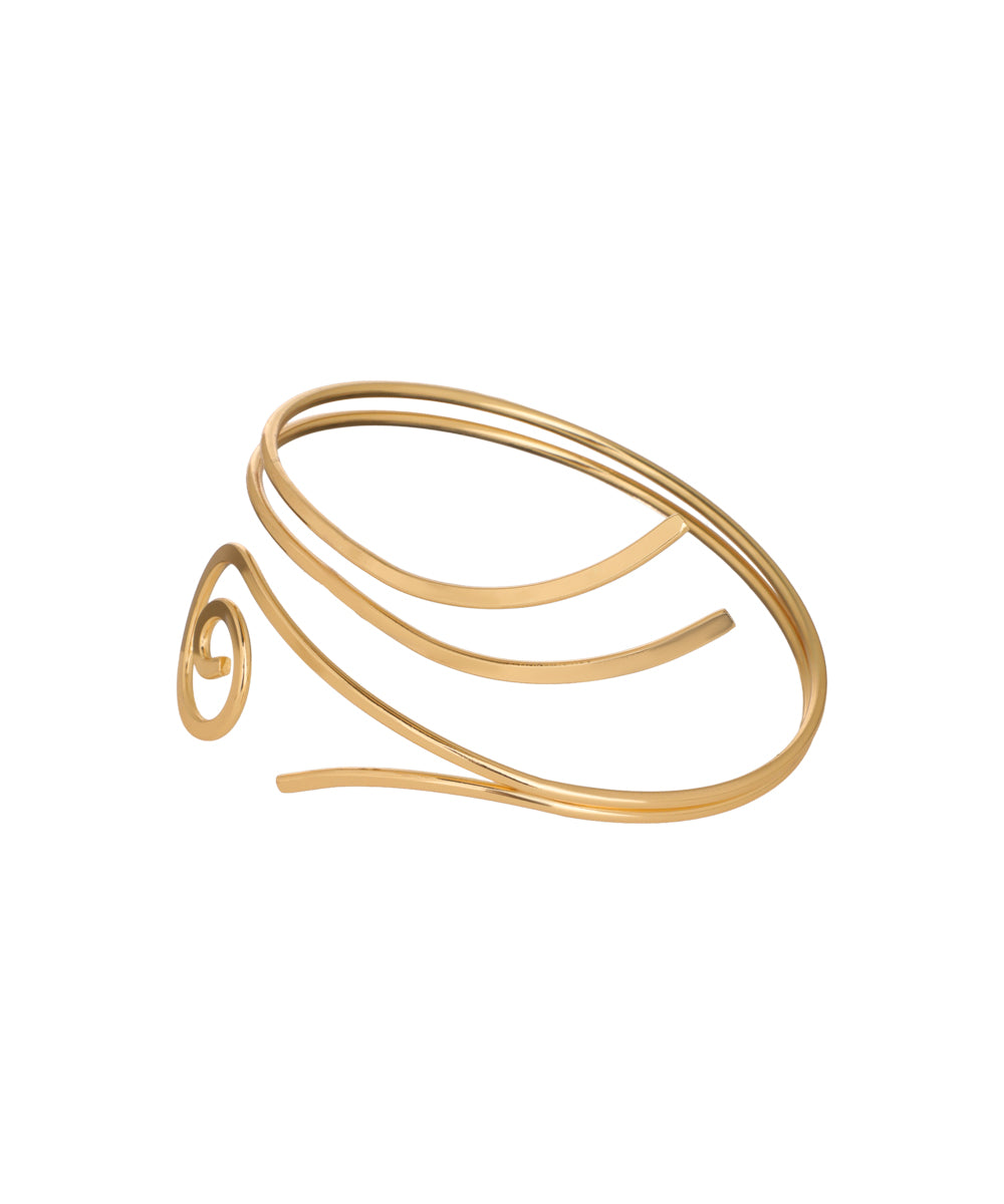 Spiral Design Minimalist Arm Cuff Accessory | Stylika