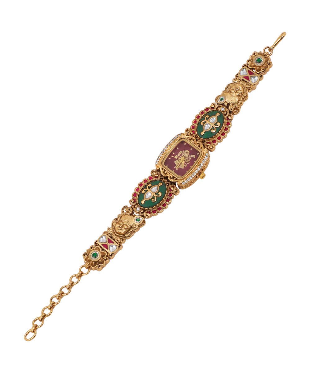 Heritage Bracelet Watch with intricate traditional motif