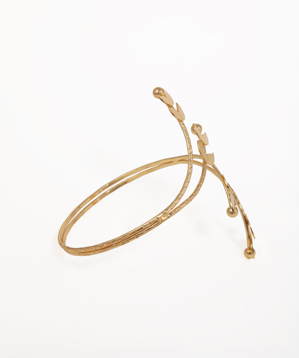 Sculpted Leaf Vine Arm Cuff | Stylika