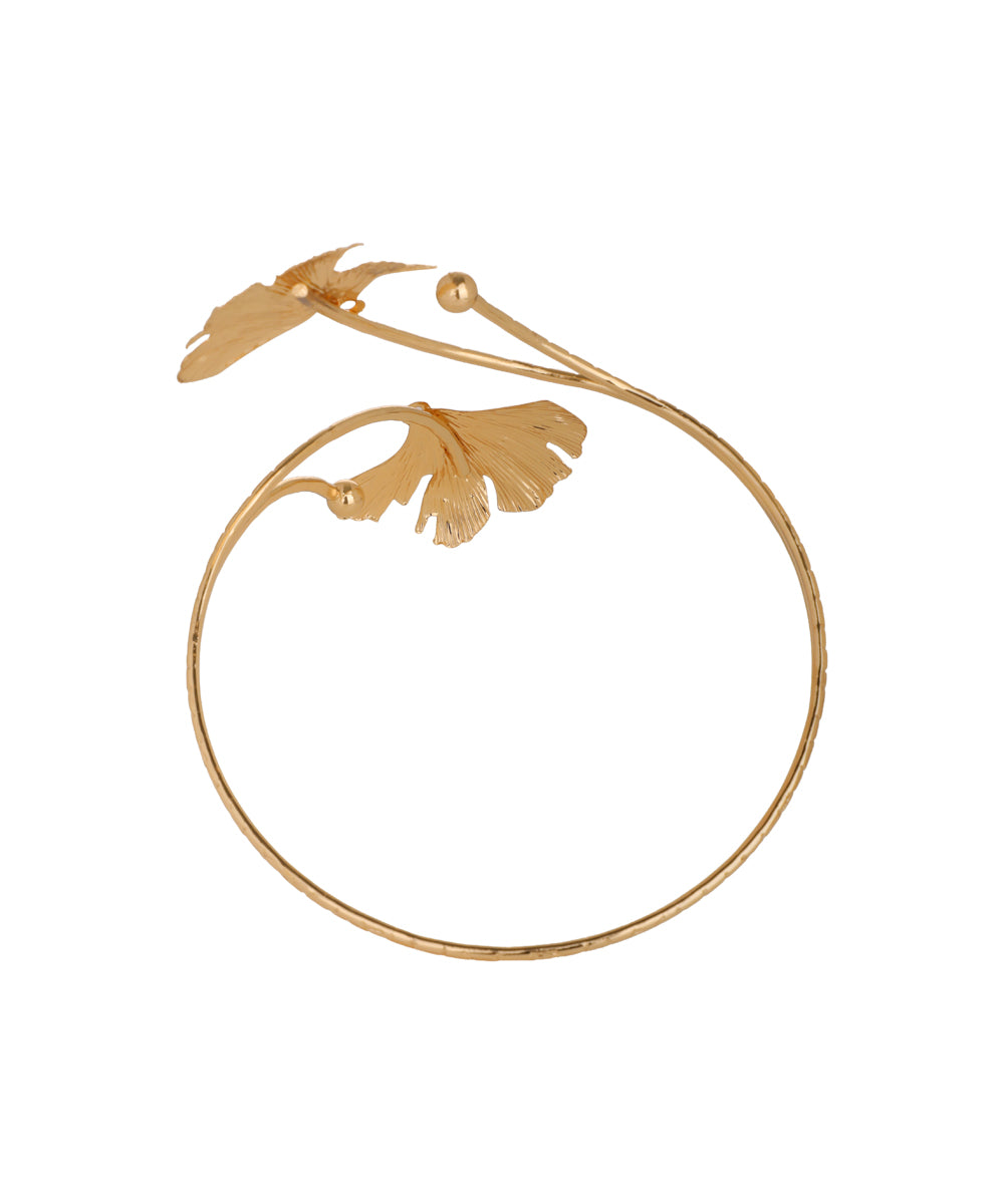 Ginkgo Leaf Motif Arm Cuff | Stylika