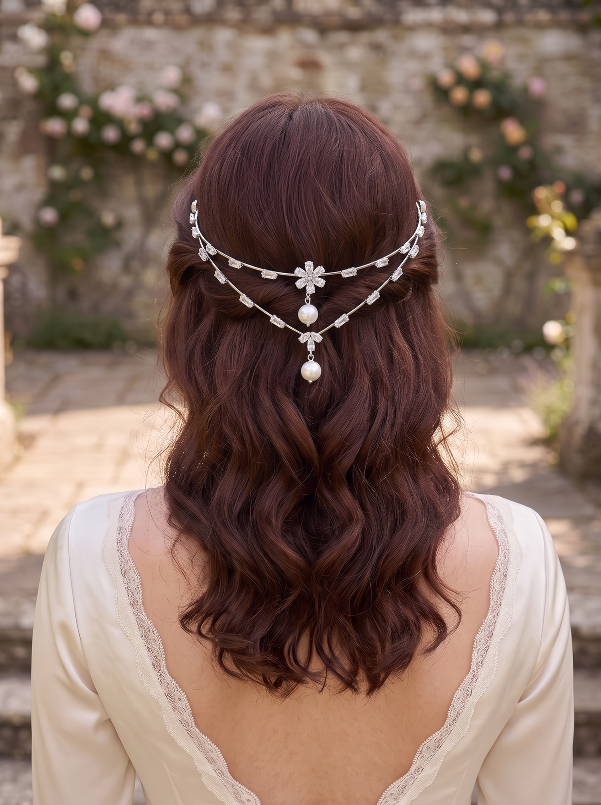 Double Layer Floral Motif Tiara | Stylika