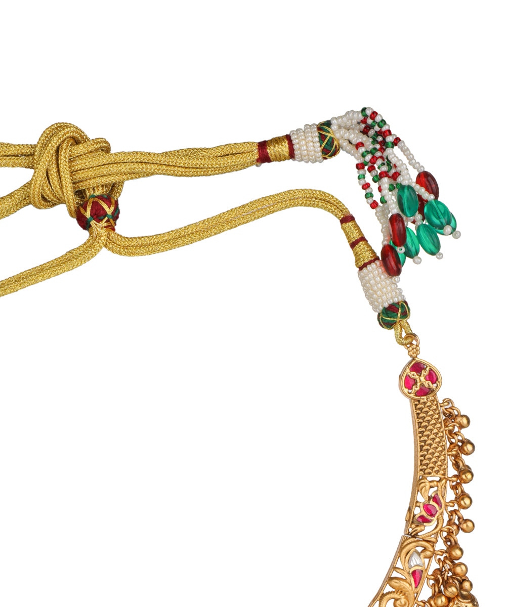 Traditional necklace set with hanging bell charm details