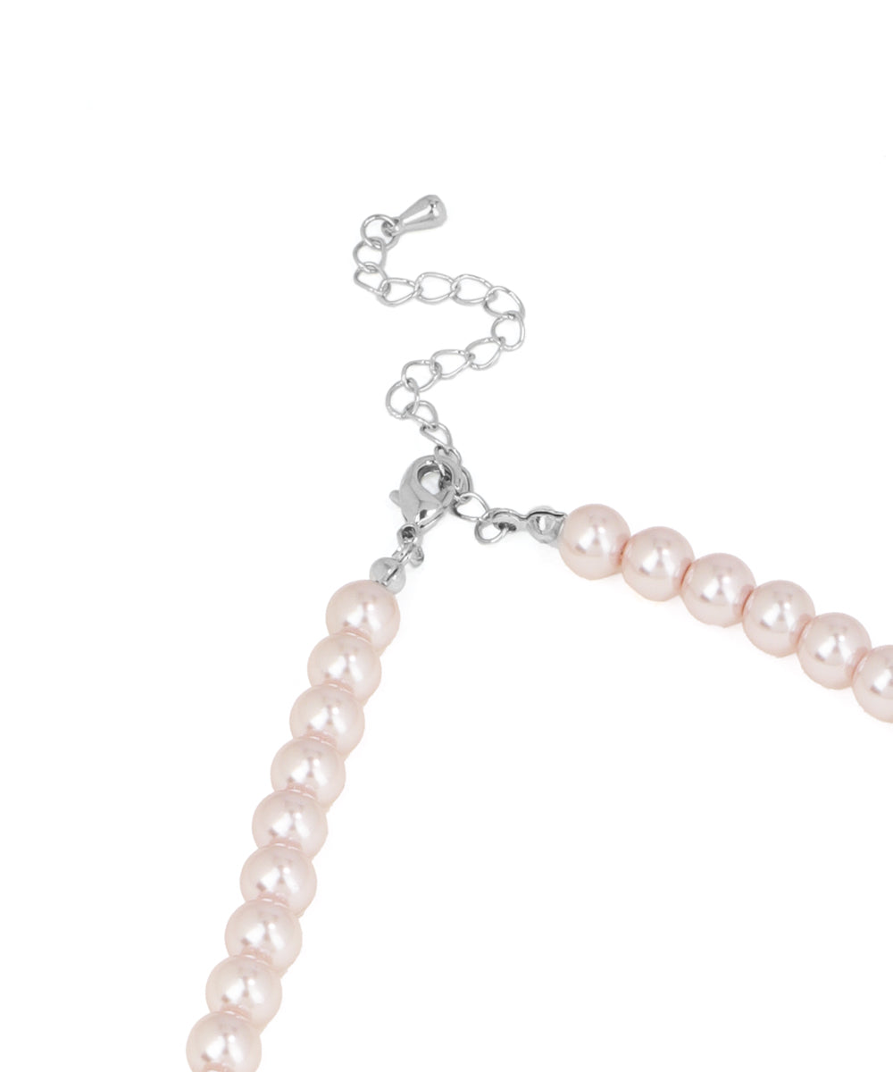 Pearl Necklace with Sparkling Droplets | Stylika