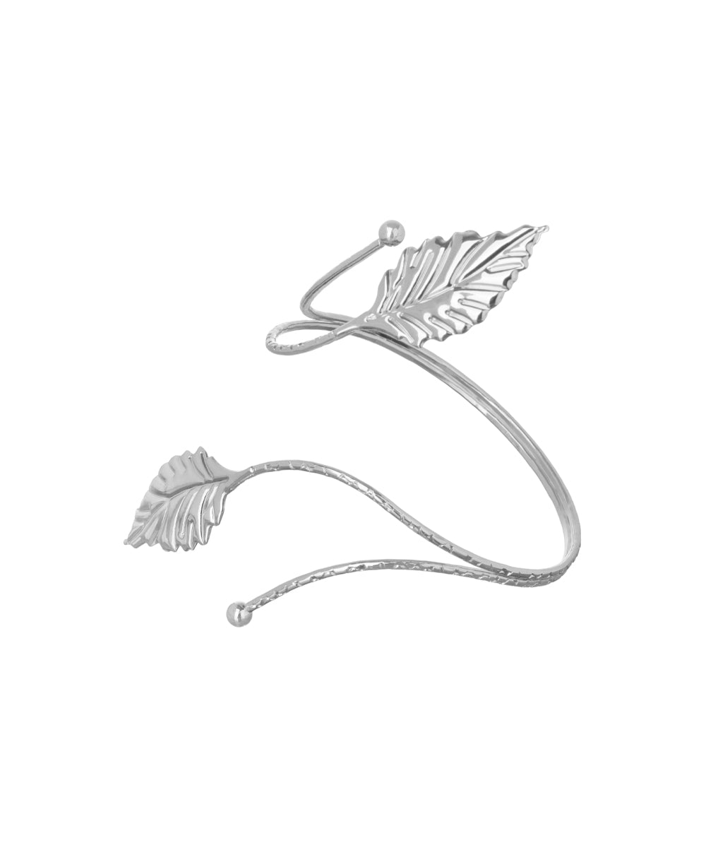 Sculptural Leaf Wrap Arm Cuff for Effortless Style | Stylika
