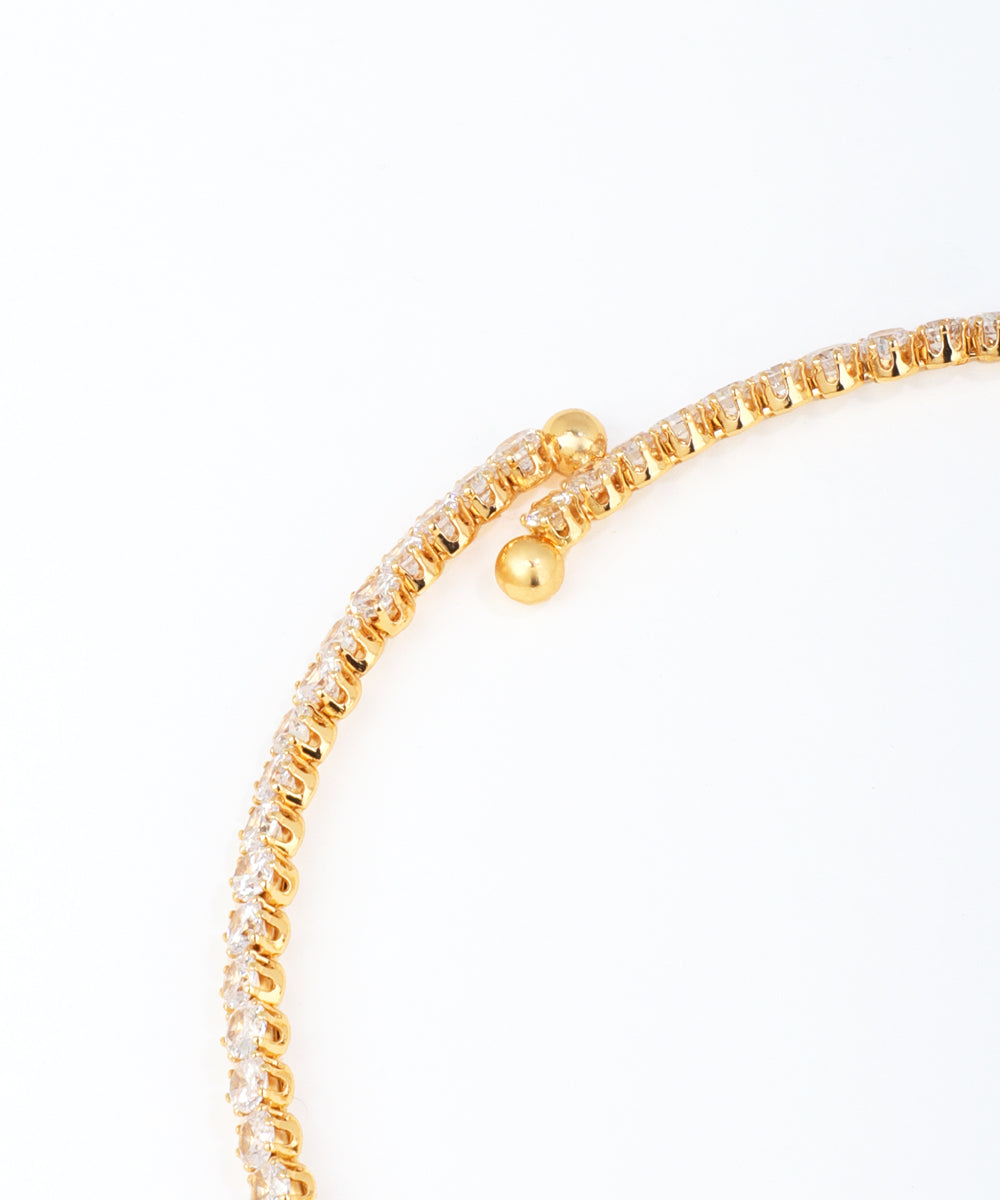 Elegant Continuous Stone Choker Necklace for Everyday Glam | Stylika