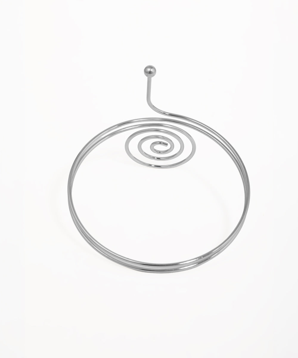 Wrap-Around Spiral Arm Cuff with Sphere Detail | Stylika