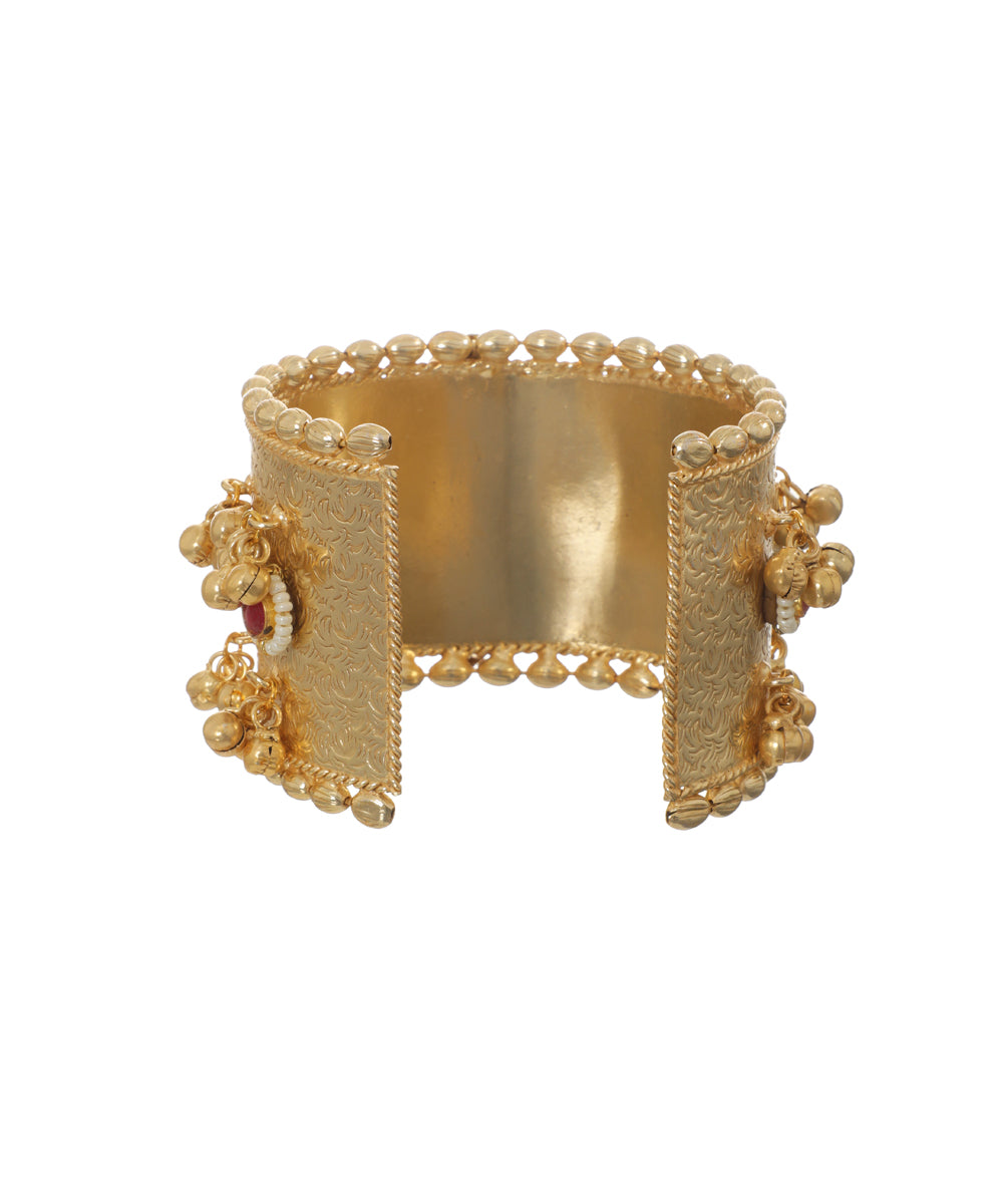 Heritage Inspired Oxidised Cuff Bracelet with Drops | Stylika