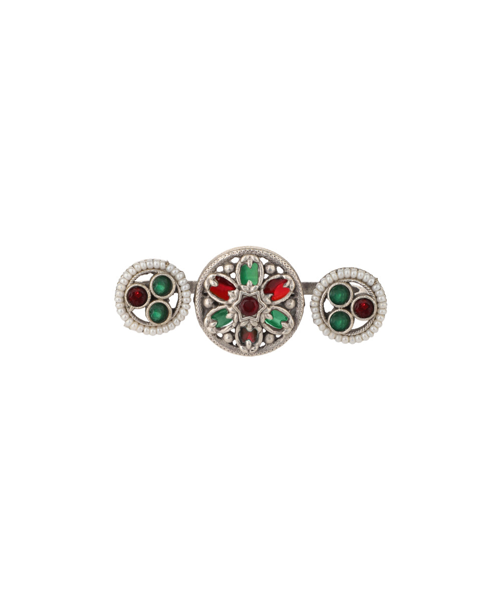 Floral Medallion Trio Ring | Stylika