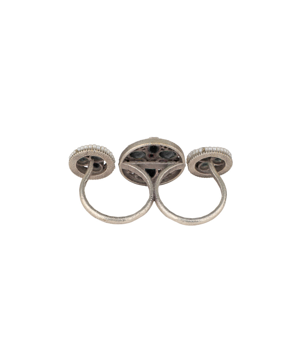 Floral Medallion Trio Ring | Stylika