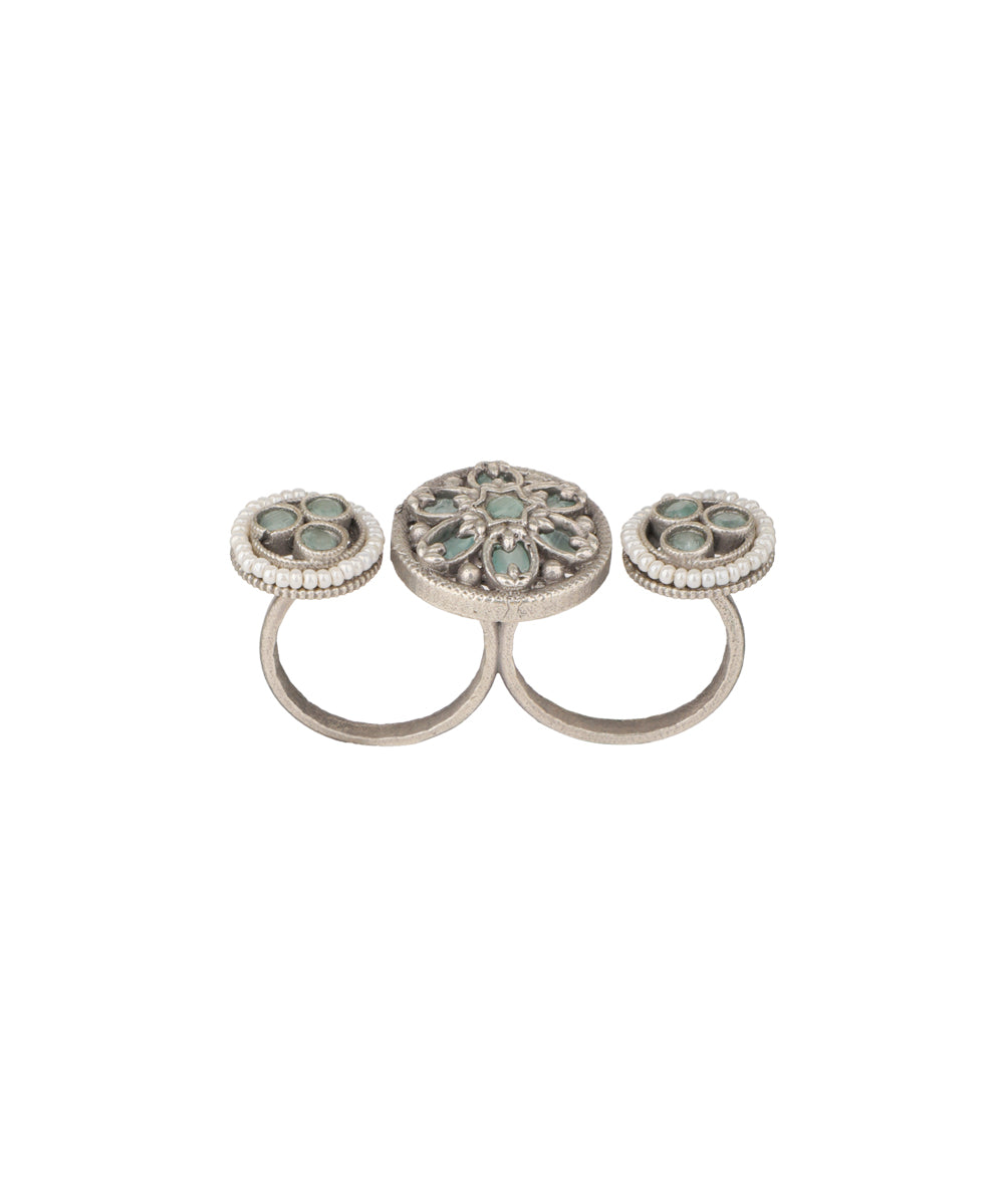 Floral Medallion Trio Ring | Stylika