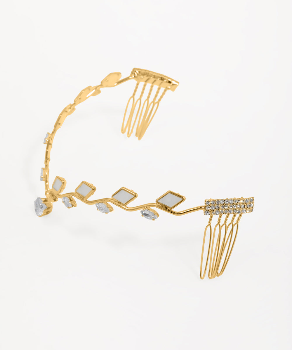 Graceful Vine Motif Tiara | Stylika