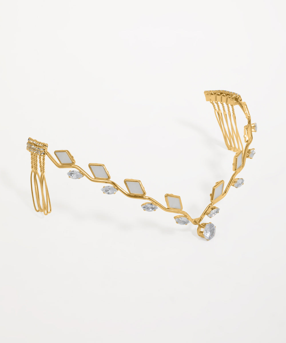 Graceful Vine Motif Tiara | Stylika