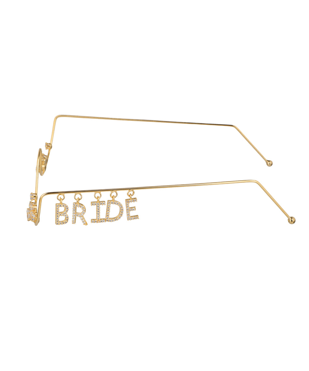 Wavy Floral Facelet with Sparkling Bride Charms | Stylika