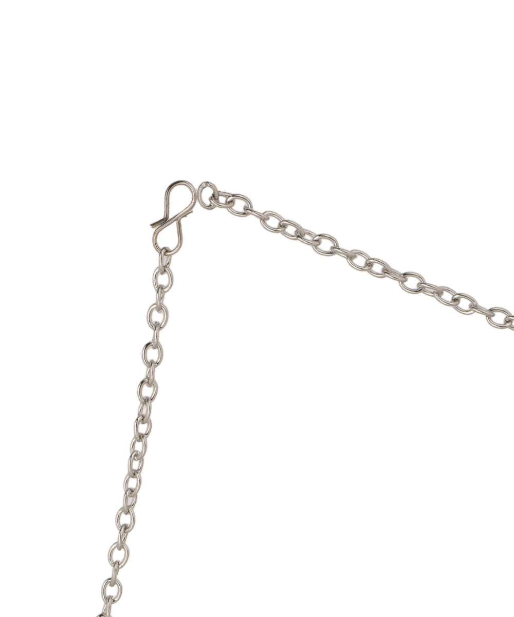 Geometric Motif Choker Necklace with Dangle | Stylika