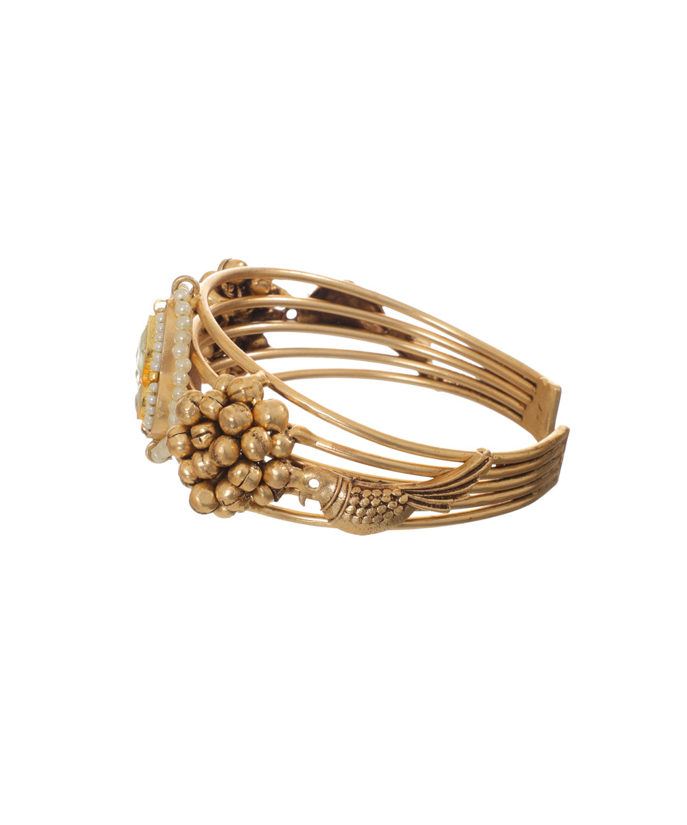 Oxidised dise Central Motif Bead Cluster Cuff Bracelet | Stylika