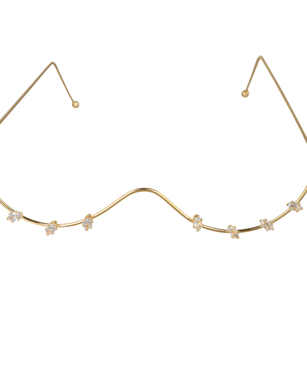Architectural Wavy Facelet with Shimmer Accents | Stylika