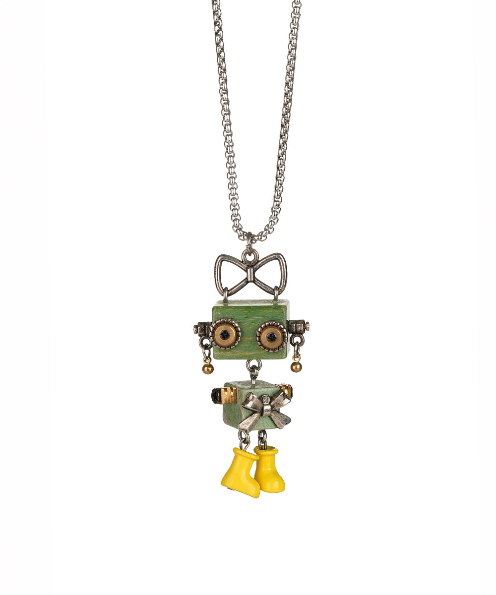 Robot Bow Pendant Necklace | Stylika