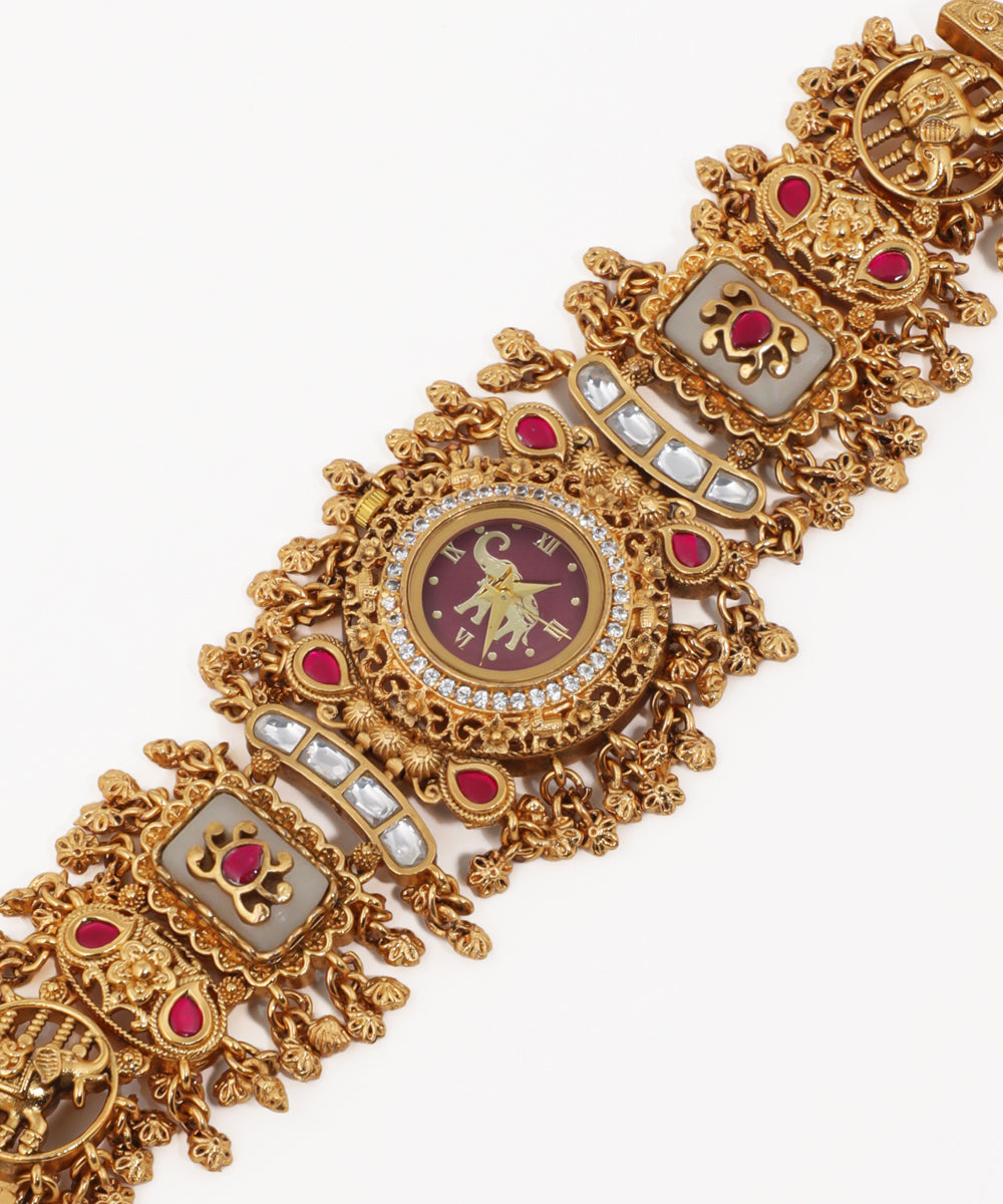 Ornate Heritage Bracelet Watch (White) | Stylika