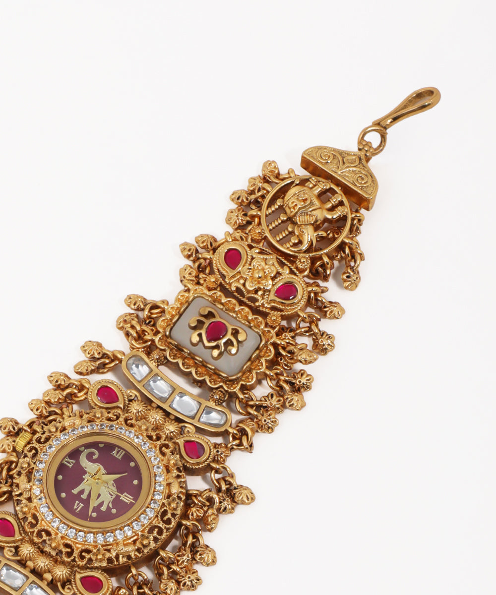 Ornate Heritage Bracelet Watch (White) | Stylika