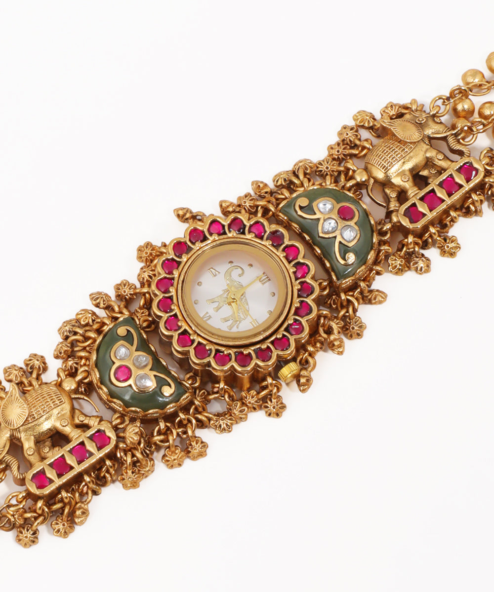 Traditional Elephant Heritage Bracelet Watch (Mint)| Stylika