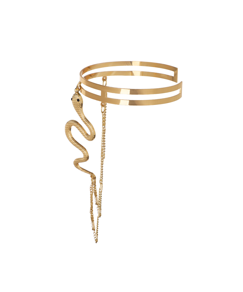 Chained Snake Design Arm Cuff | Stylika
