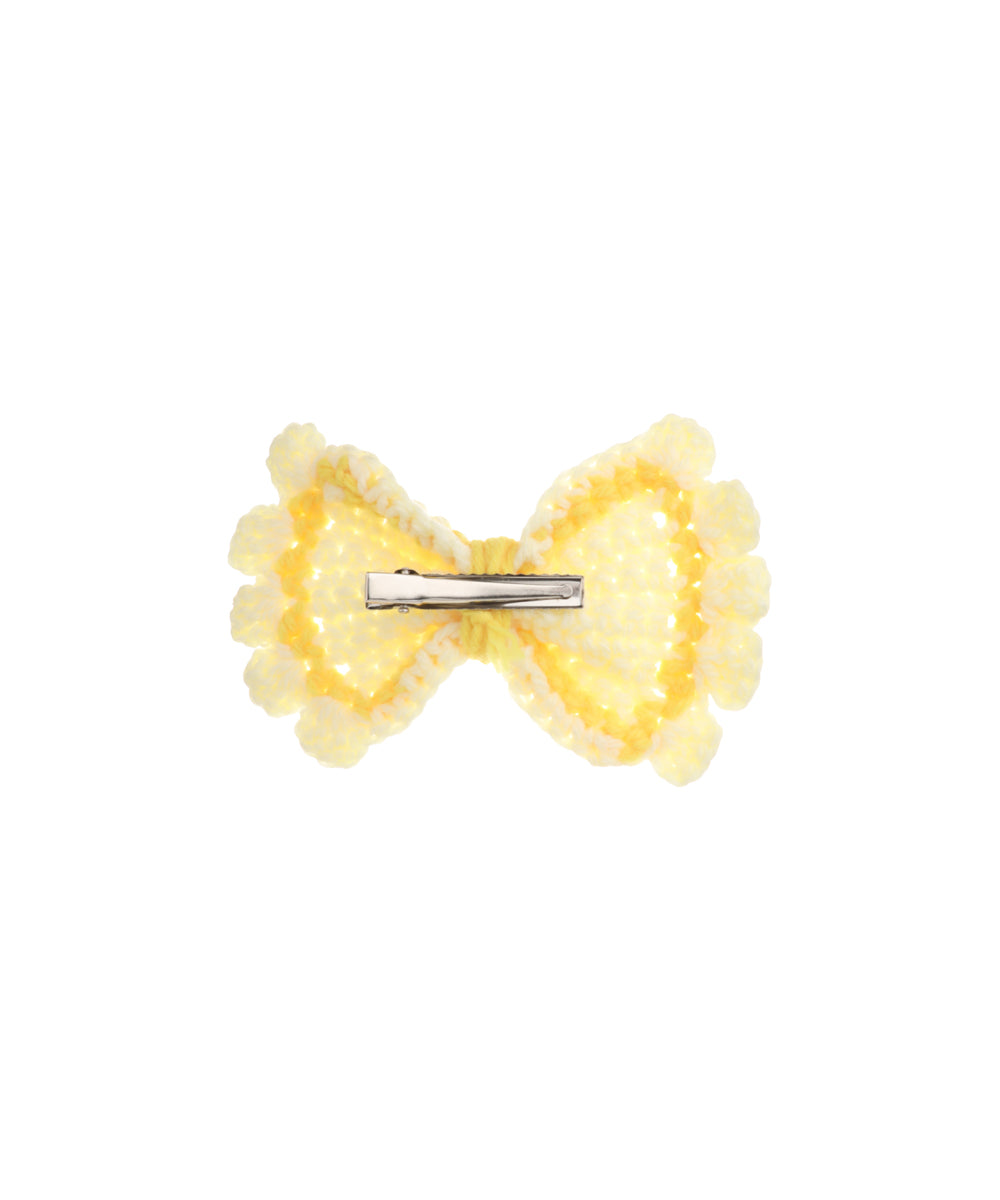 Patterned Bow Crochet Hair Clip | Stylika