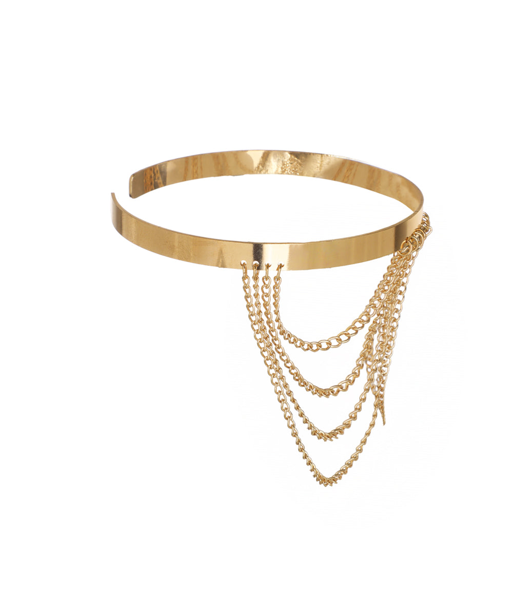 Bold Draped Chain Arm Cuff for a Statement Look | Stylika