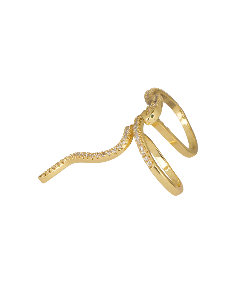 Snake Wrap Two-Finger Ring | Stylika