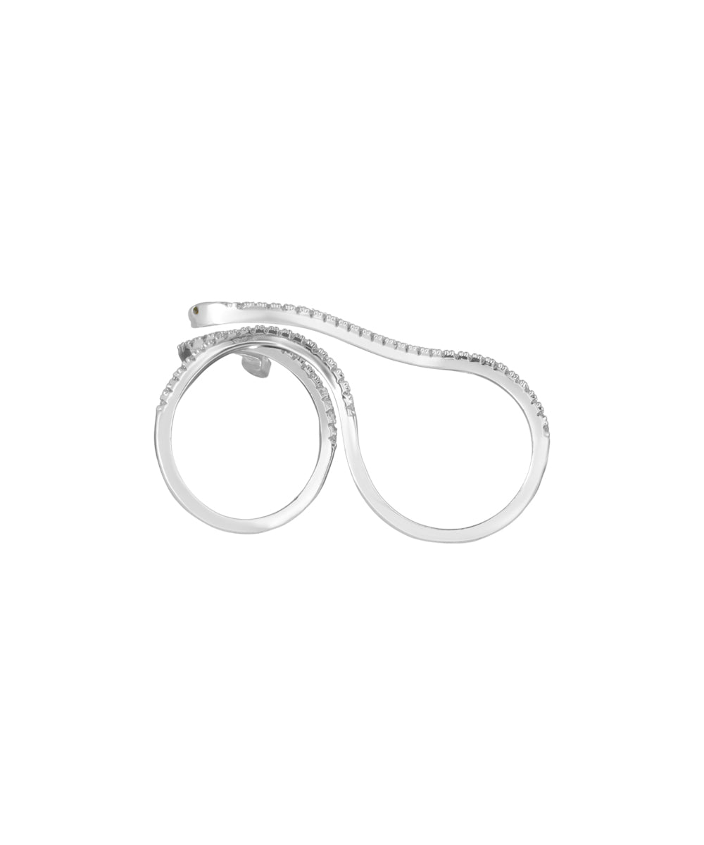 Snake Wrap Two-Finger Ring | Stylika