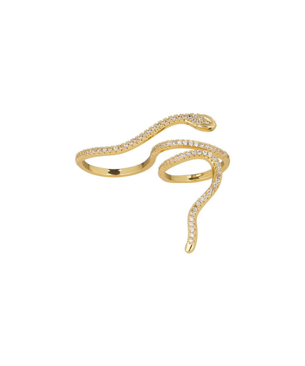Snake Wrap Two-Finger Ring | Stylika