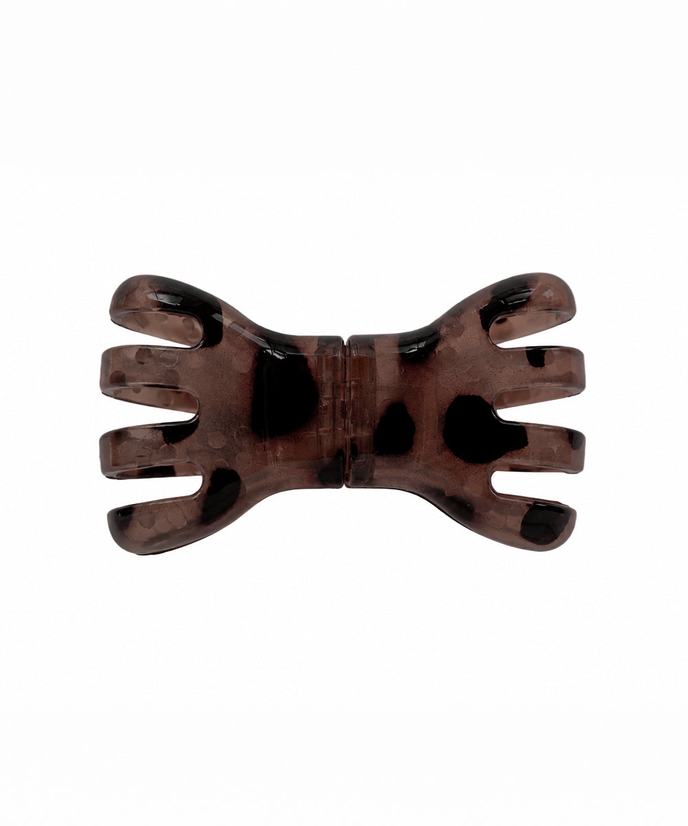 Brown Bow Magnetic Hair Clip | Stylika