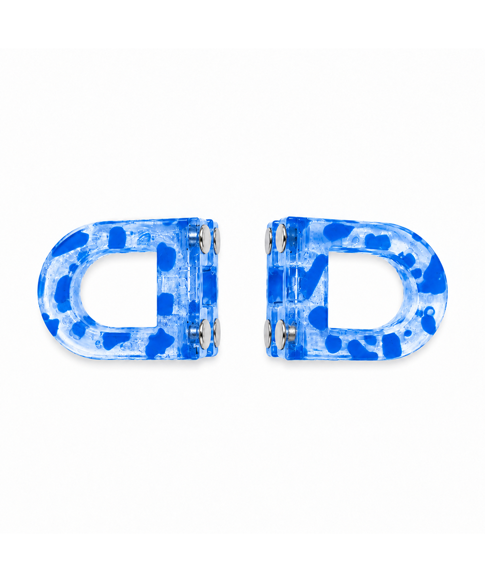 Clear Cobalt D-shaped Magnetic Hair Clip | Stylika