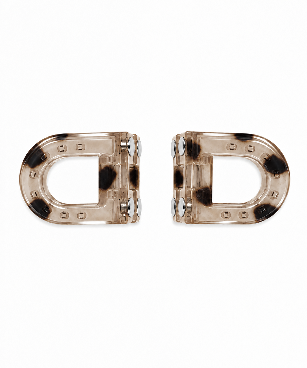 Clear Smoky D-shaped Magnetic Hair Clip | Stylika