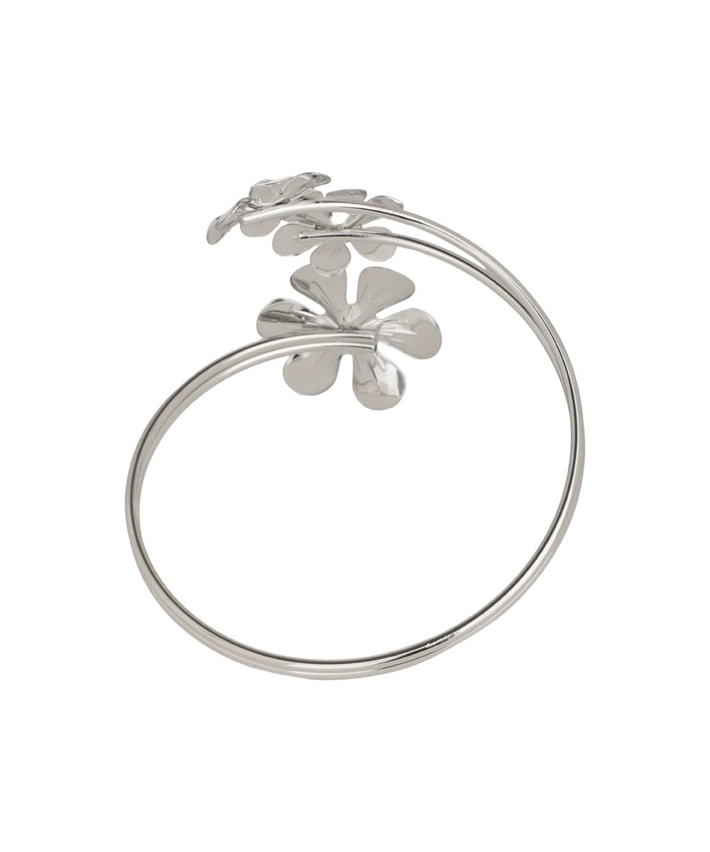 Floral Motif Open Arm Cuff | Stylika