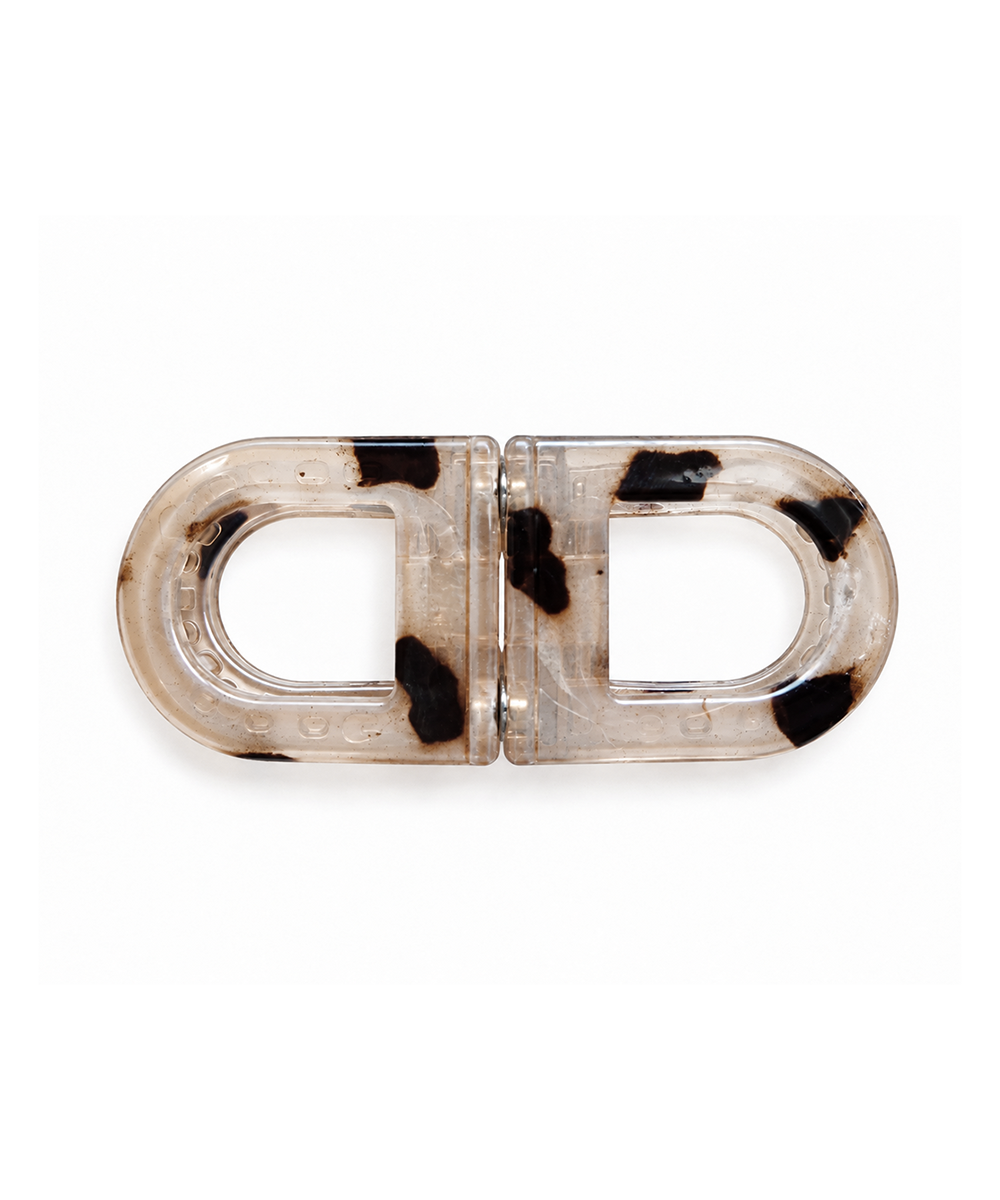 Clear Smoky D-shaped Magnetic Hair Clip | Stylika