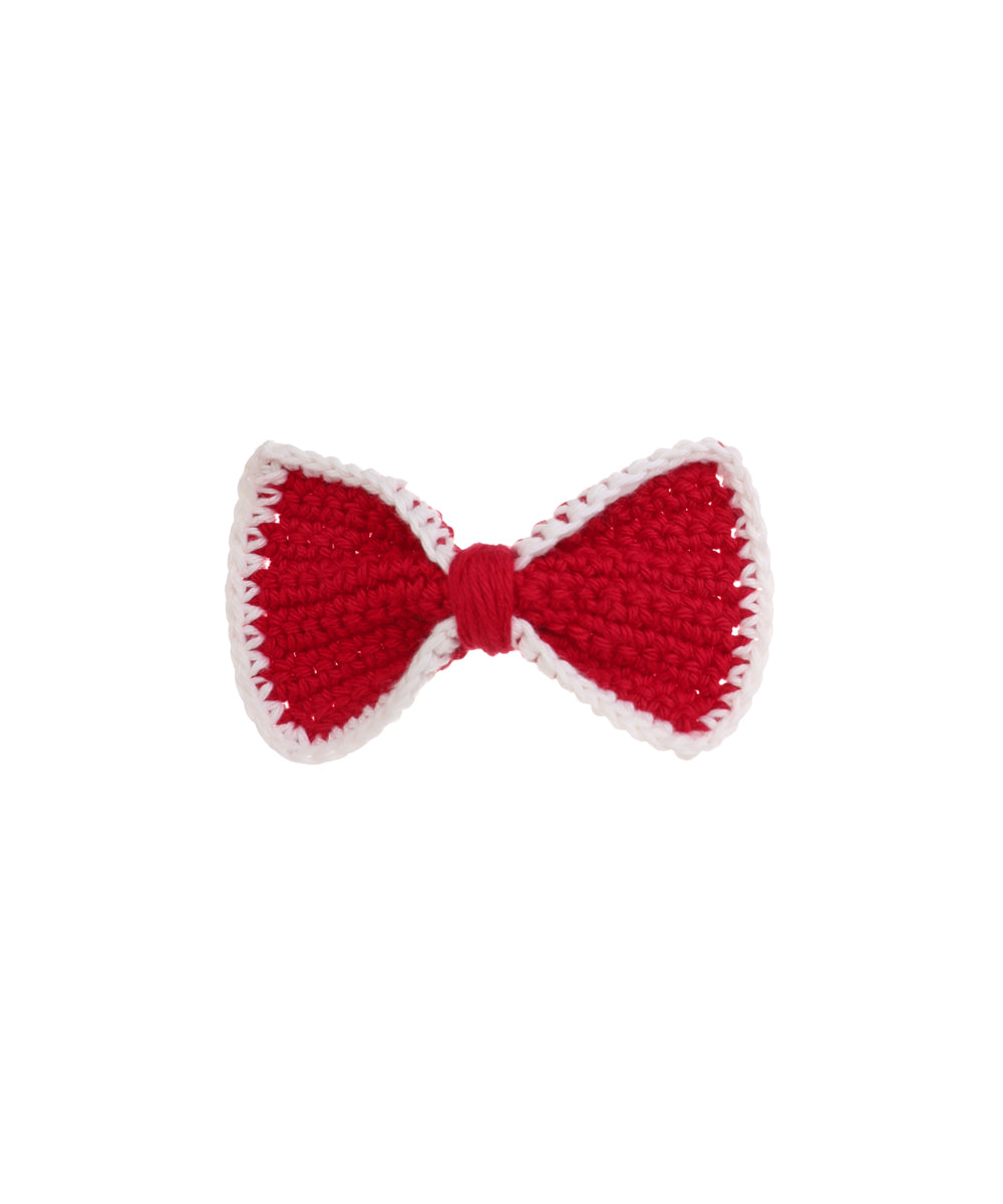 Soft Knit Bow Crochet Hair Clip | Stylika