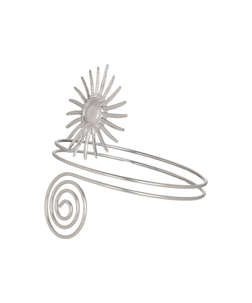 Sun Motif Spiral Arm Cuff | Stylika