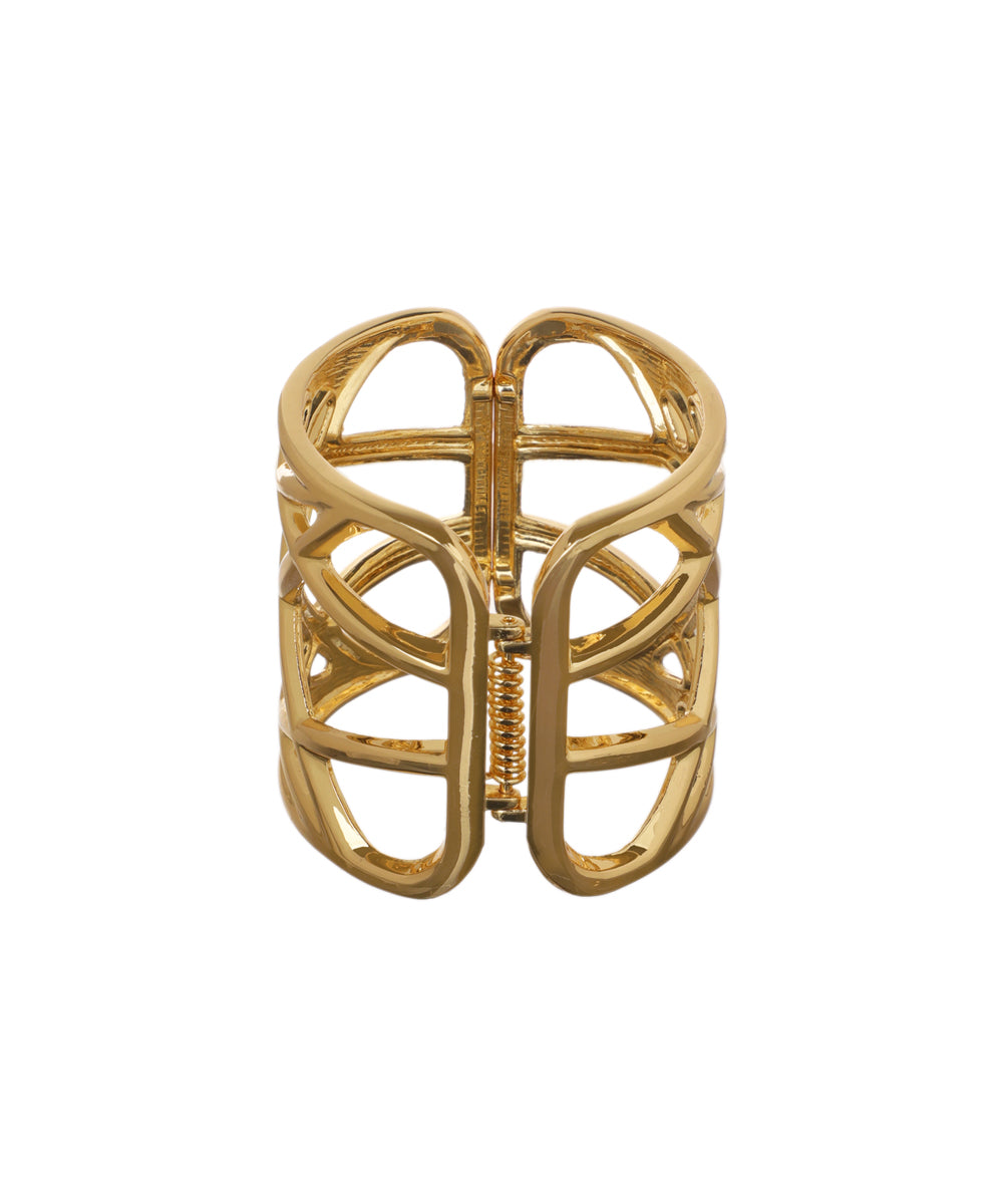 Interwoven Openwork Cuff Bangle Bracelet | Stylika