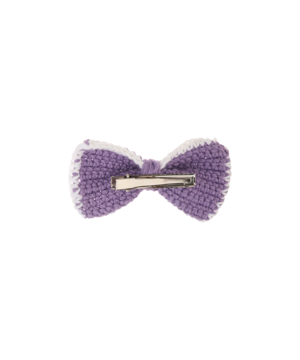 Soft Knit Bow Crochet Hair Clip | Stylika