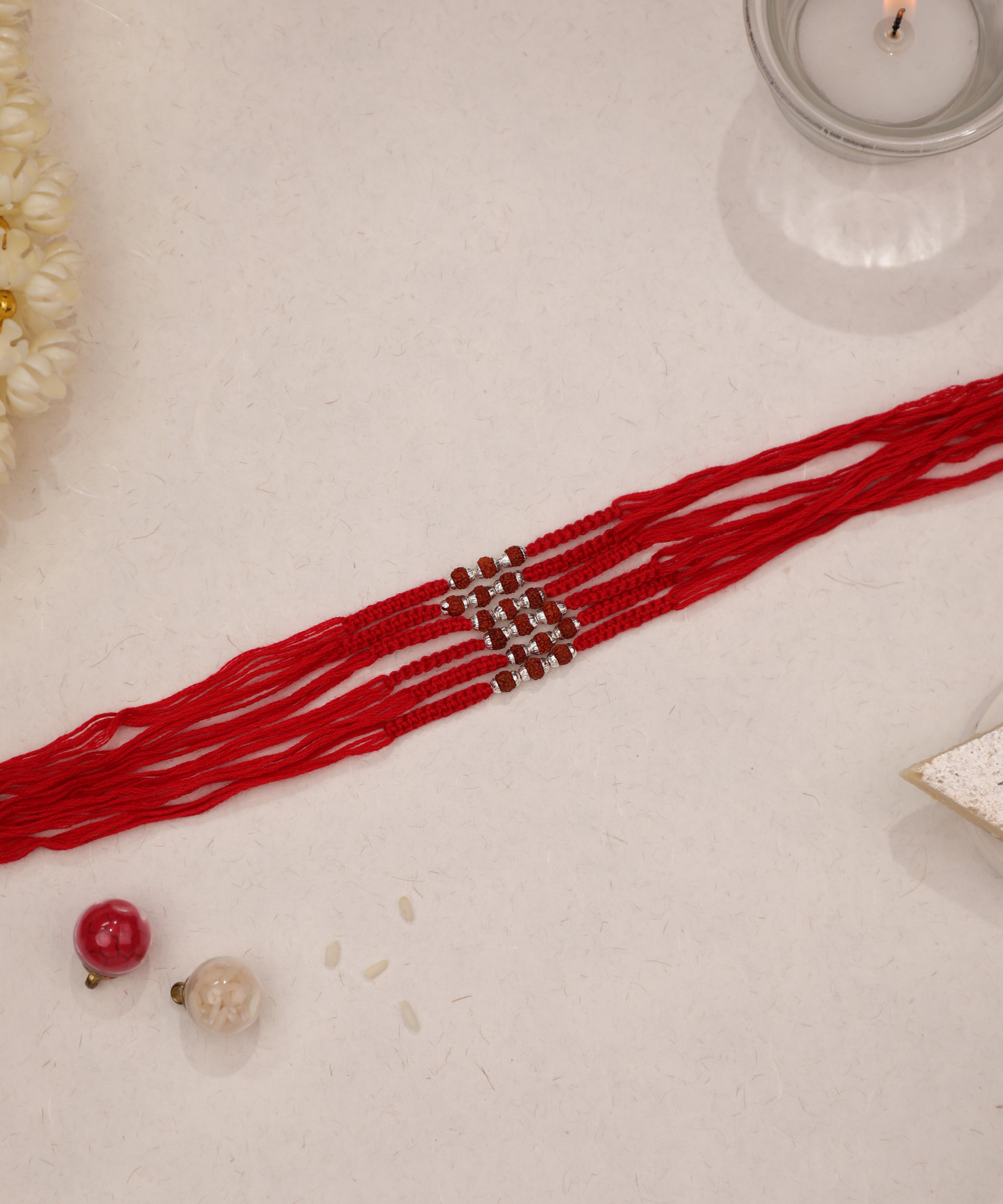 Rudraksha Bead Rakhi Set | Stylika