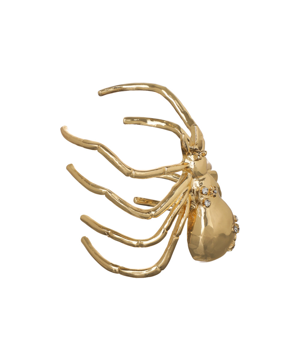 Crystal Spider Statement Cuff Bangle Bracelet | Stylika