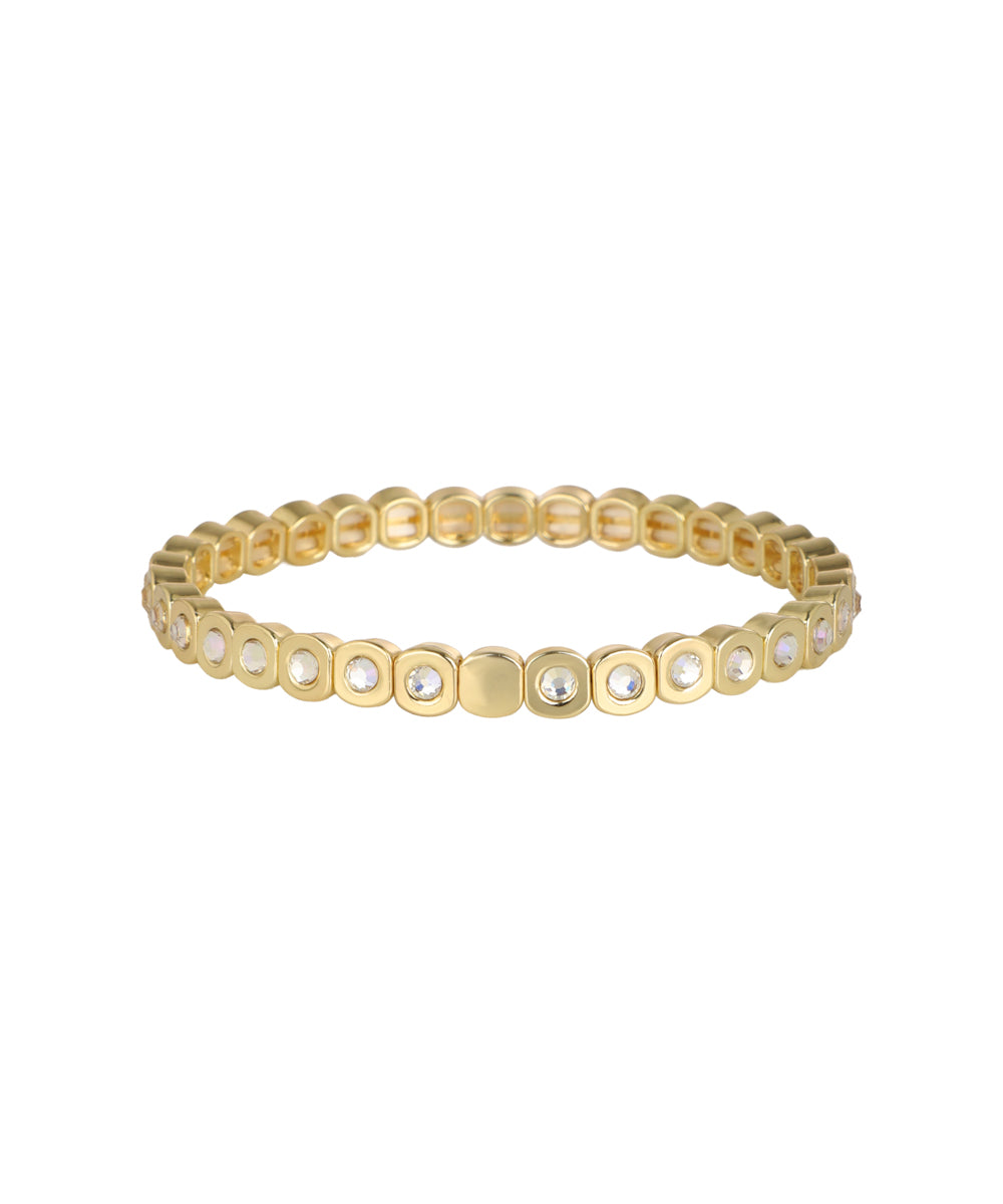Bracelet featuring a linked design with glass crystals