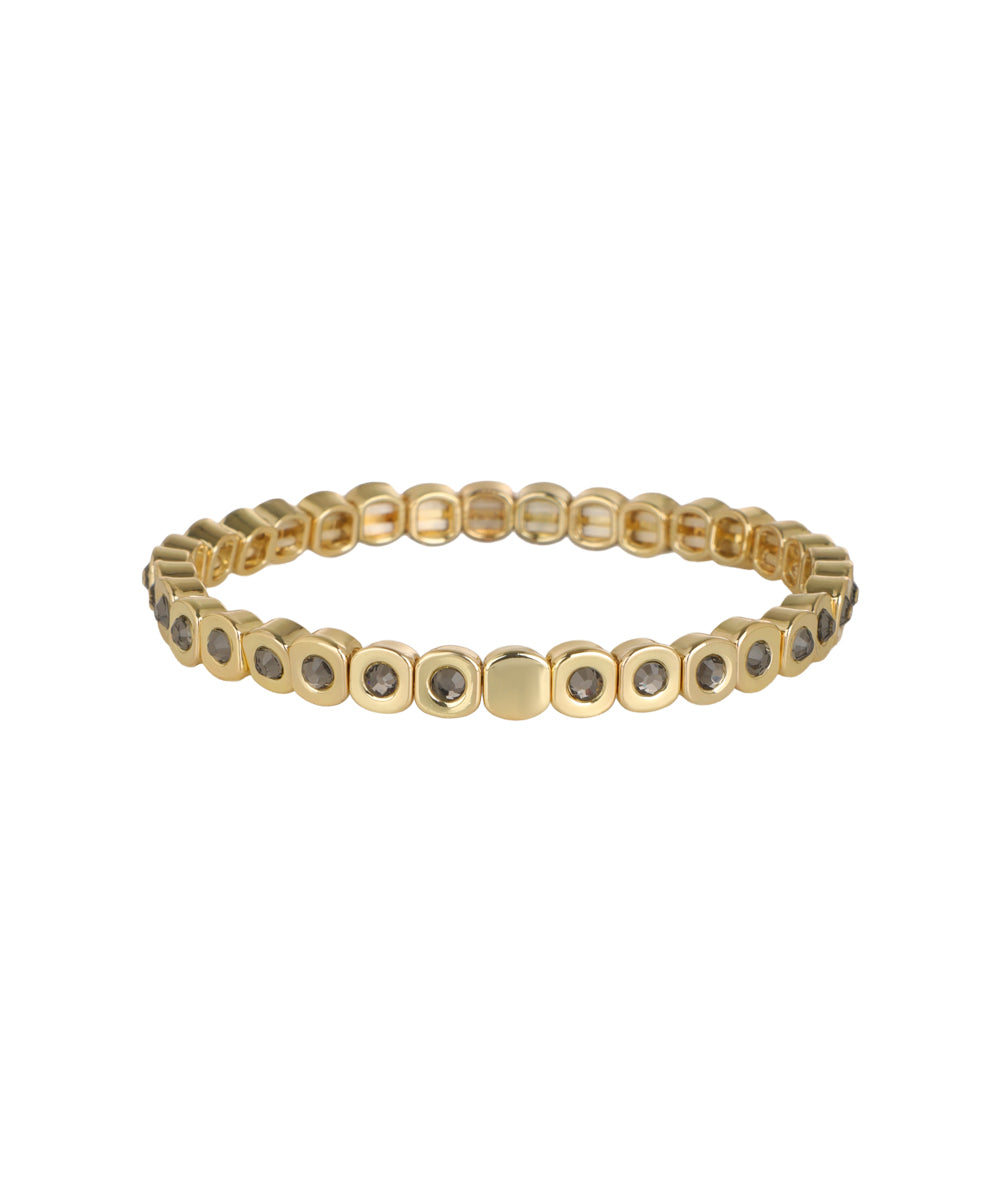 Stretch bracelet with glass crystal embellished links