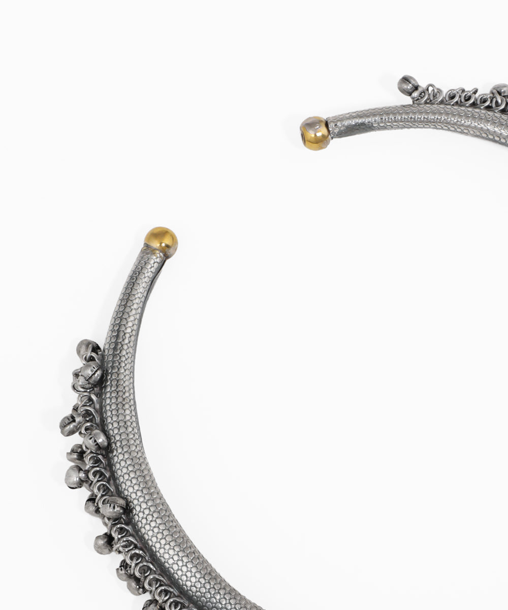 Intricate Ghungroo Detail Oxidised Hasli Necklace | Stylika