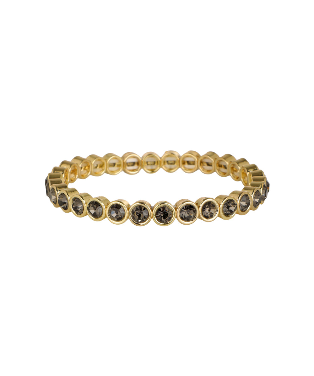 Bracelet featuring a continuous row of glass crystals