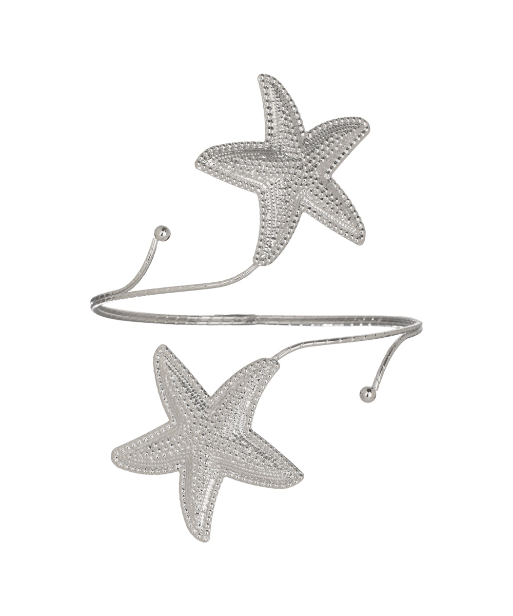 Dotted Starfish Motif Open Arm Cuff | Stylika